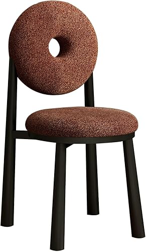 Donut Dining Chairs,Makeup Chair,Kitchen Room Chairs Nordic Back, Dining Room with Metal Legs,Living Room Chair for Home Bedroom Cream Wind