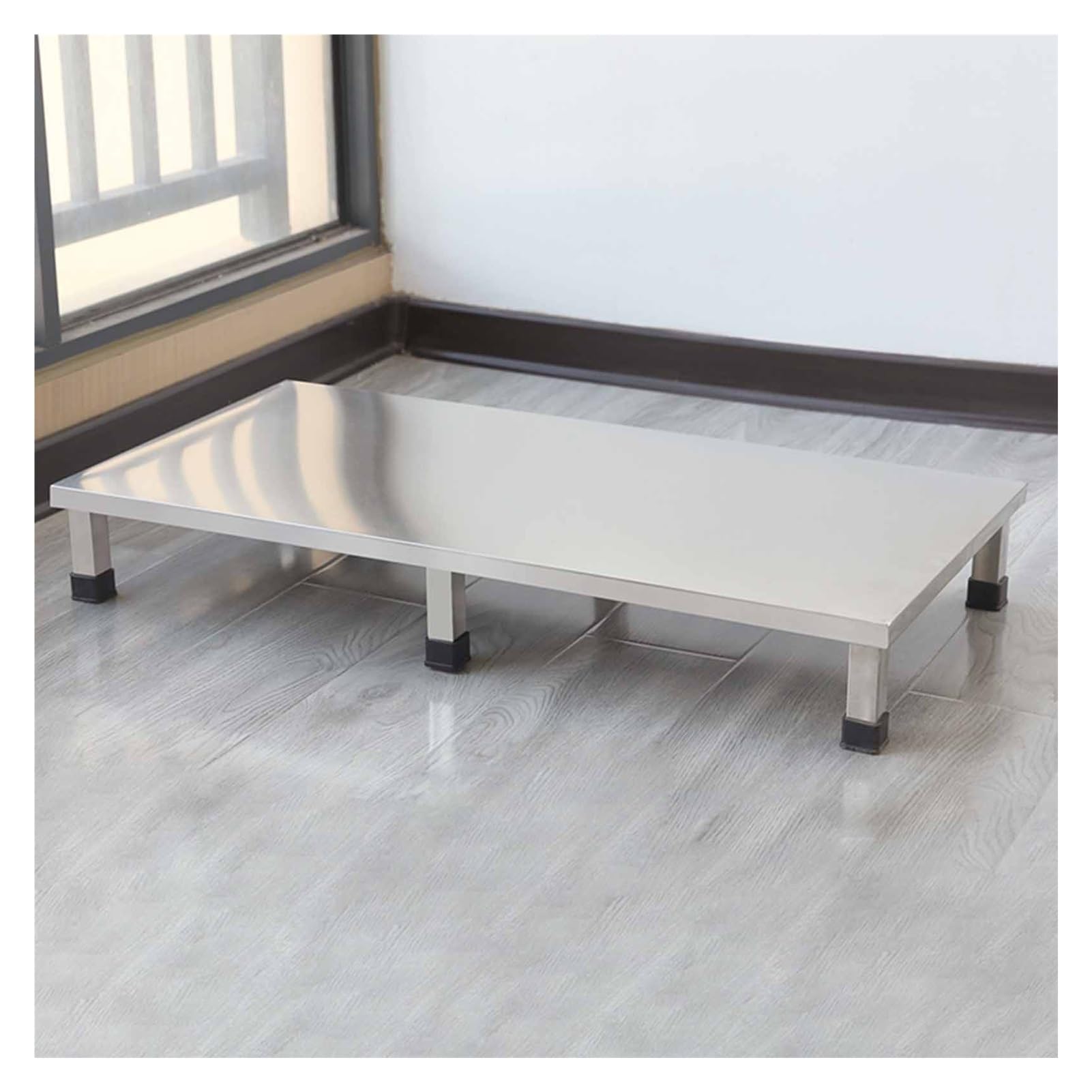 Inless - Bandeja para refrirador de acero para lavadora, base elevada para varios pelajes y electrodomésticos, no requiere montaje (tamaño: 90 x 40 x 10 cm)