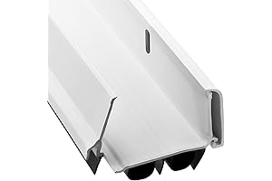 KS Hardware Adjustable Double Bubble Door Sweep for Exterior Doors 36 Inch, White