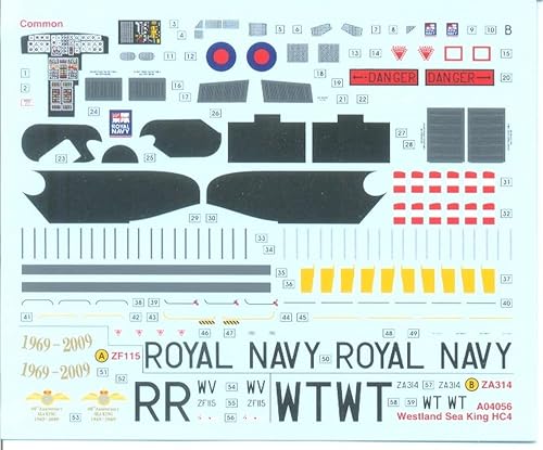 Miniatura 2 de Airfix A04056 Westland Sea King HC.4 172nd Kit de modelo de helicóptero militar de plástico, azul marino