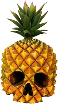 Skeleton, Skull Decor for Home, Pineapple Skull Head Sculpture, Skull Decor for Halloween Living Room, Bedroom, Holiday Party Gift