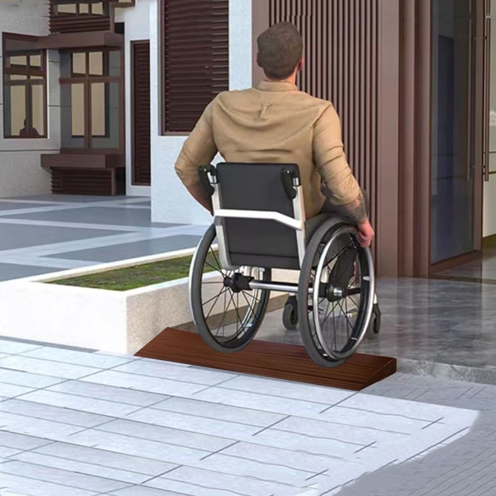 Legno Rampa di Soglia per Sedia A Rotelle Rampa di Marciapiede Antiscivolo