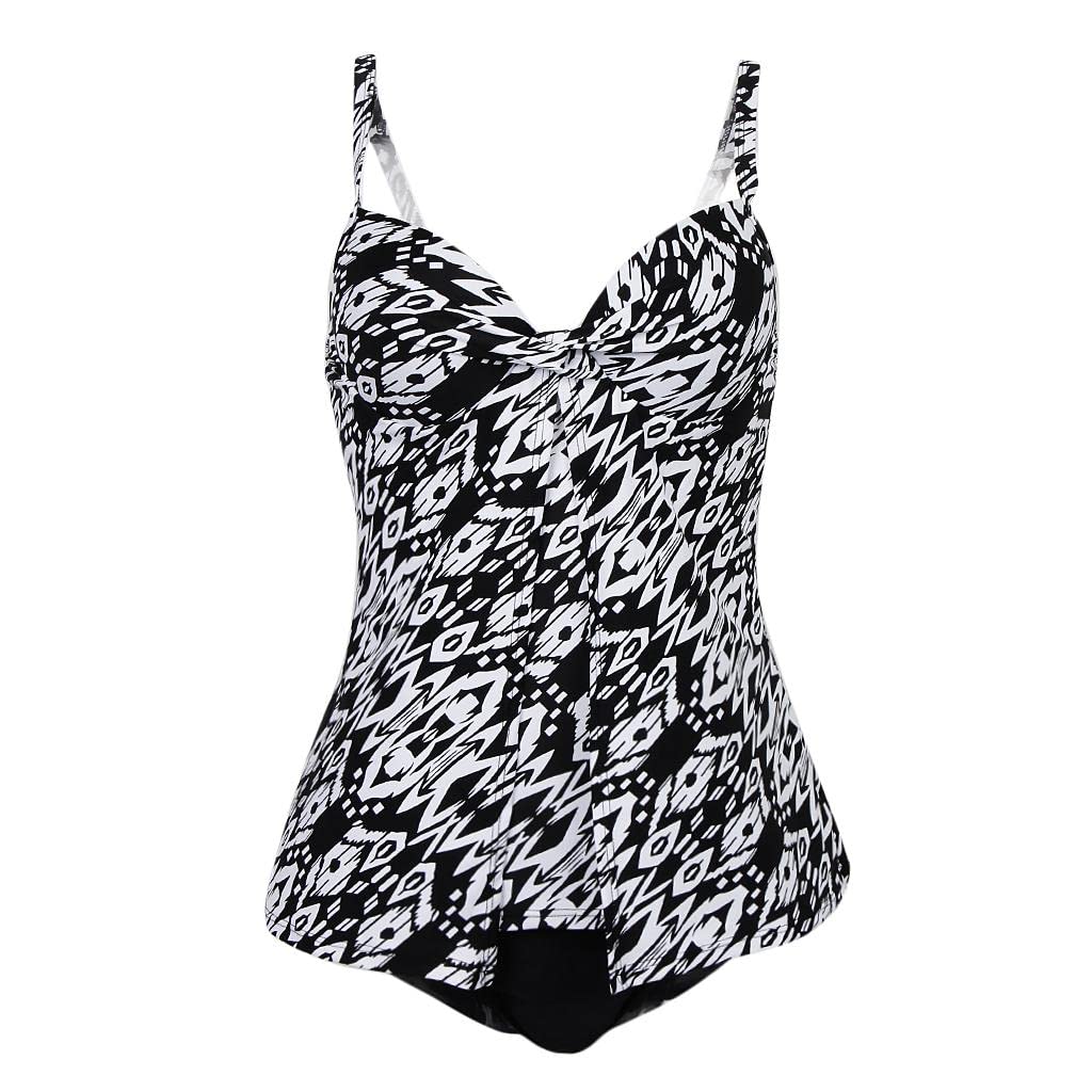 Enakshi® Women Two Piece Tankini Top Briefs Bottom Swimsuit Beachwear L White Print|Clothing, Shoes & Accessories | Womens Clothing | Swimwear-picture-46