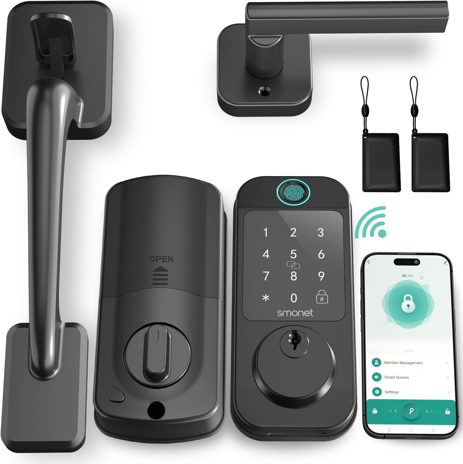 ULTRALOQ UBolt Pro WiFi Smart Front Door Lock Handle Set Smart Locks