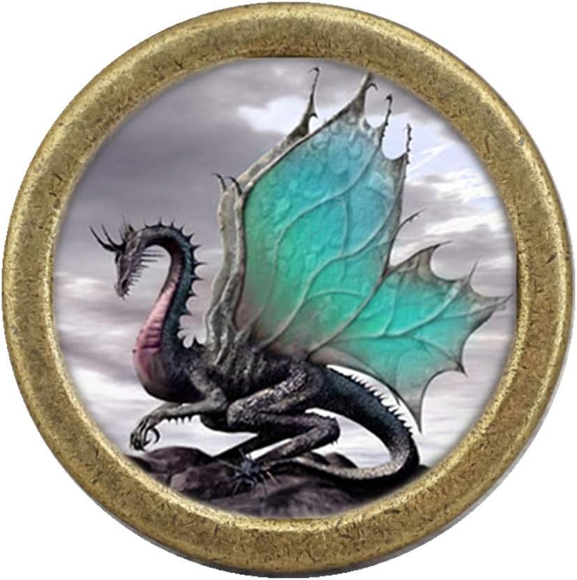 LBFEEL Fly Dragon Knobs Drawer Dresser Knobs Handmade Cupboard Pulls Handle Cabinet Knob Hardware (Antique Silver)