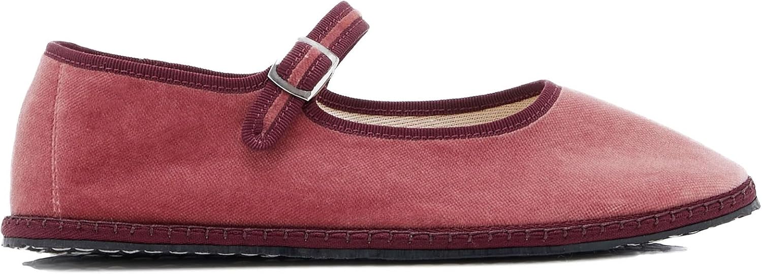Velvet Mary Janes for Women Suede Round Toe Cute Ballet Flats Slip On Casual Dressy Comfortable Ballerina Shoes