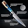 SENKEN-Damascus-Steak-Knife-Set-Tsunami-Collection-67-Layer-Japanese-VG10-Steel-Razor-Sharp-Serrated-Blades-Blue-Resin-Natural-Wood-Pattern-Handles-Luxury-Gift-Box-6-Steak-Knife-Set SENKEN Damascus Steak Knife Set - Tsunami Collection - 67-Layer Japanese VG10 Steel - Razor Sharp Serrated Blades, Blue Resin & Natural Wood Pattern Handles, Luxury Gift Box (6 Steak Knife Set)