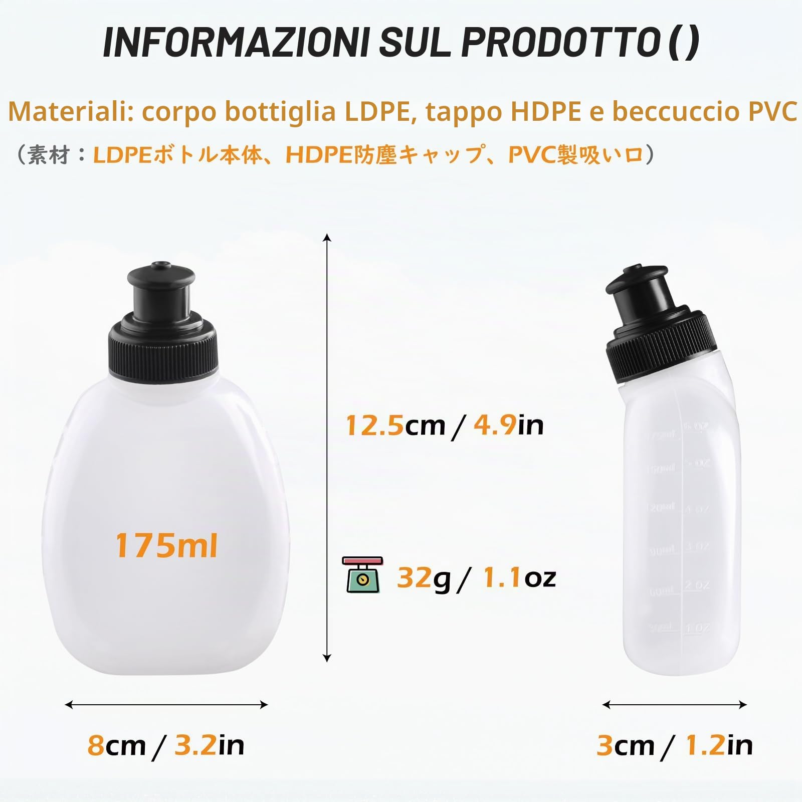 TRIWONDER Borraccia Bici Senza BPA Water Bottle Borraccia Sportiva per Ciclismo MTB Corsa Running Palestra Yoga Sport (280 ml - 2 pezzi)