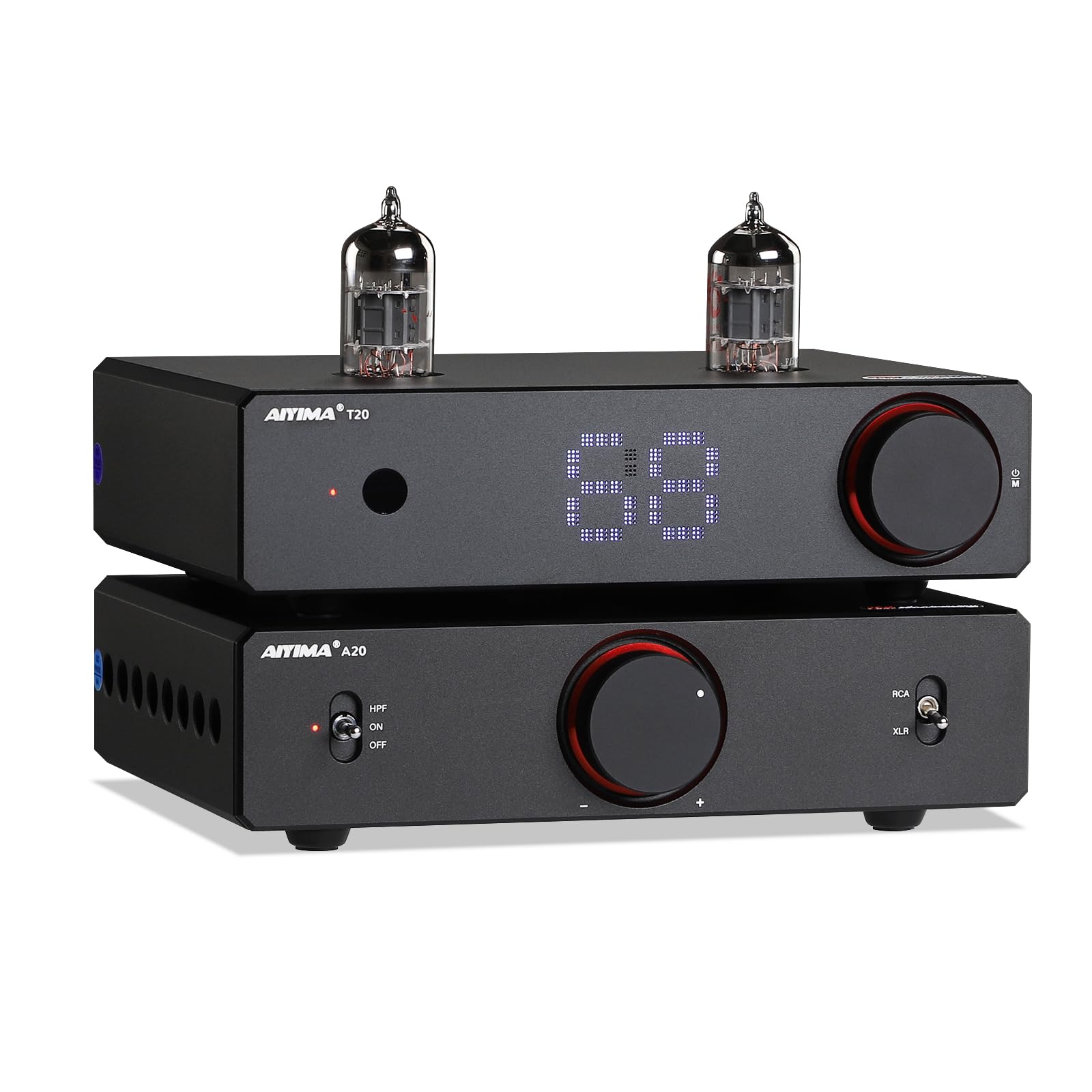 AIYIMA A20 vollsymmetrischer Stereo-Verstärker der Klasse D und AIYIMA T20 vollsymmetrischer High-Fidelity-Röhrenvorverstärker mit 12-V-Trigger