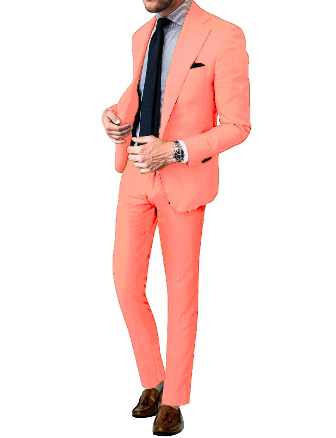 Men's 2 Pieces Tuxedos Notch Lapel Suit(Jacket + Pants)