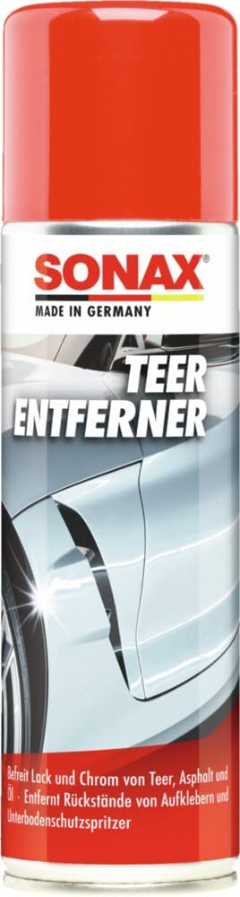SONAX TeerEntferner (300 ml) löst schonend und gründlich Teer-, Ölflecken und andere Verschmutzungen von Lack und Chrom | Art-Nr. 03342000