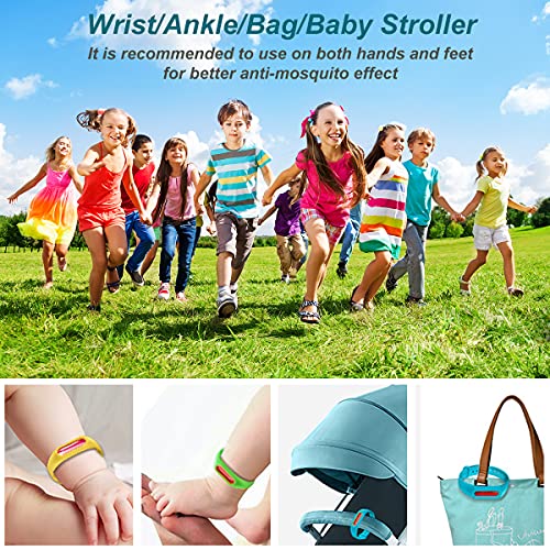 16 Pack Mosquito Repellent Bracelets Individually Wrapped Waterproof Insect & Bug Repellent Wristbands For Kids & Adults Outdoor Travel Camping Hiking #TOP5