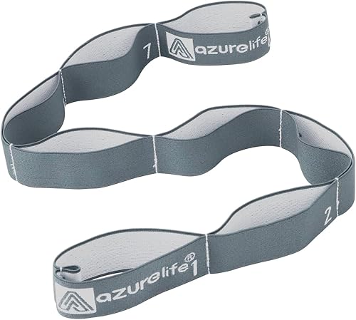 Miniatura 11 de Correas elásticas duraderas de alta calidad con bucles, correa de estiramiento para terapia física, correa de yoga de múltiples bucles, correa de