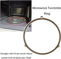 Vista 5 de Paquete de 2 anillos giratorios de microondas de 7.5 pulgadas, rodillo giratorio para horno microondas, bandeja de placa de vidrio medio, anillo