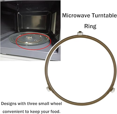 Miniatura 8 de Anillo giratorio de microondas de 8.7 pulgadas, rodillo de anillo giratorio, soporte de bandeja de placa de vidrio medio, anillo interior de