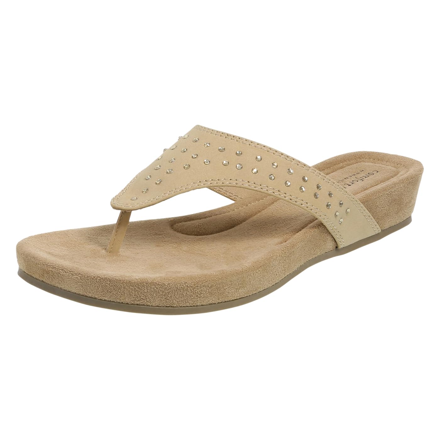 Comfort Plus by Predictions Tan Women's Shirley Wedge Sandal 5 Regular
