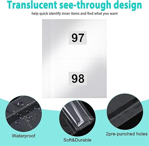 Miniatura 3 de Geyoga Carpeta de desafío de 100 sobres para ahorro de dinero, libro de desafío para ahorrar $5, libro de desafíos de ahorro de dinero 050 con