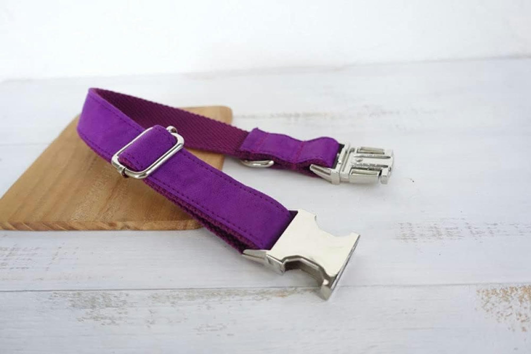 Halsband Poly Satin und Nylon lila 5 Größen Hundehalsband und Leine-Hundehalsband-XL