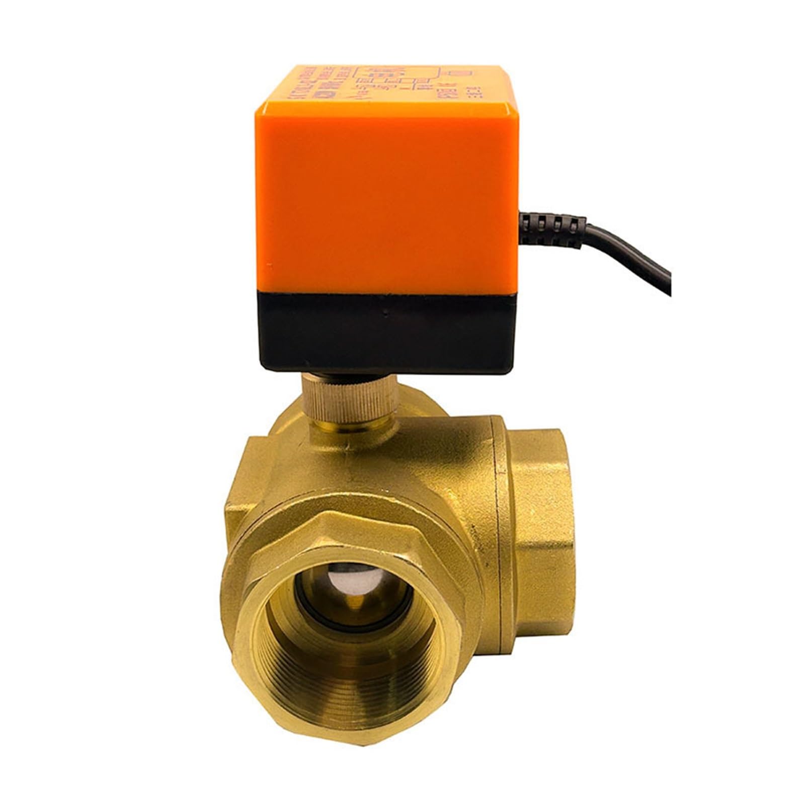 ZXTIIEUF 2" 3-Way Motorized Ball Valve DN15 Threee-Wire Two Point Control Brass Electric Ball Valve 220V 12V 24V(220vac)