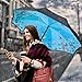owen kyne Windproof Double Layer Folding Inverted Umbrella, Self Stand Upside-down Rain Protection Car Reverse Umbrellas with C-shaped Handle (Blue Butterfly)