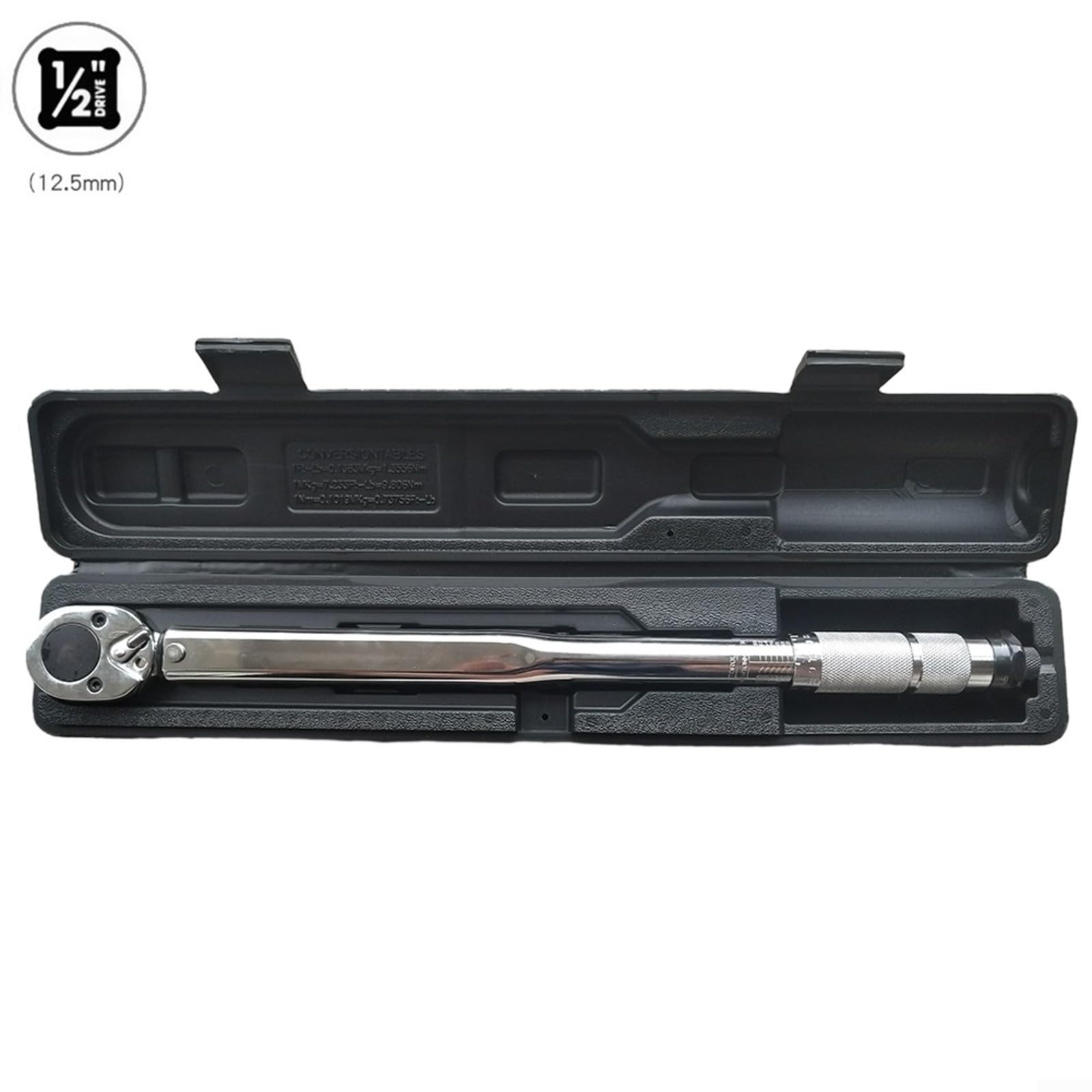Chiave dinamometrica con attacco quadro da 1/2", 28-210 Nm, in acciaio al cromo vanadio, con clic acustico, per riparazione auto e manutenzione bici, include custodia (1-2)