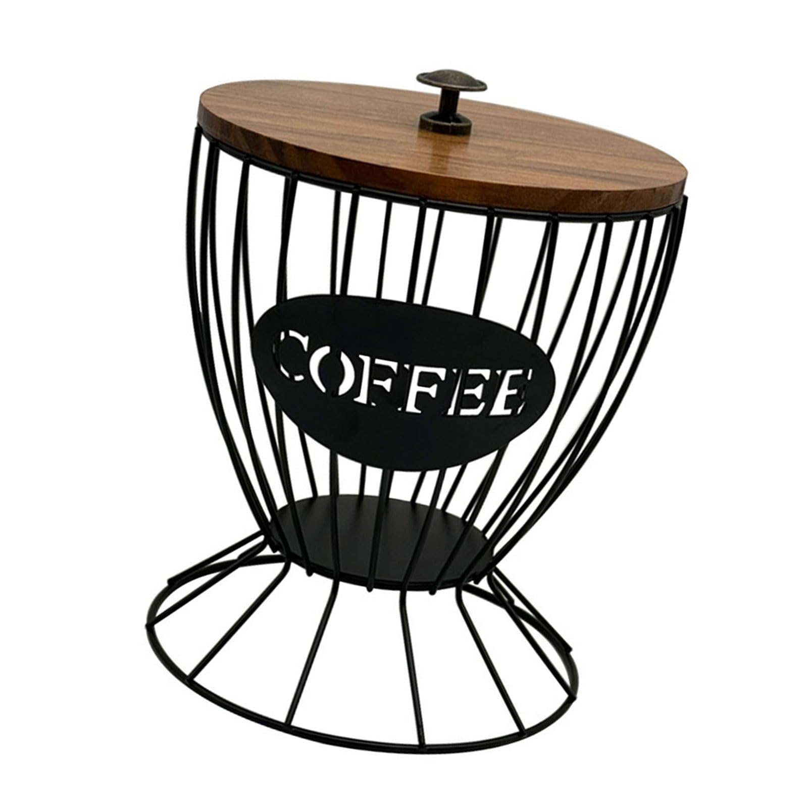 Tsophreniq Sturdy Coffee Pods Rack with Lid Modern Coffee Holder Metal Storage Rack Multifunctional Display Stand Containers