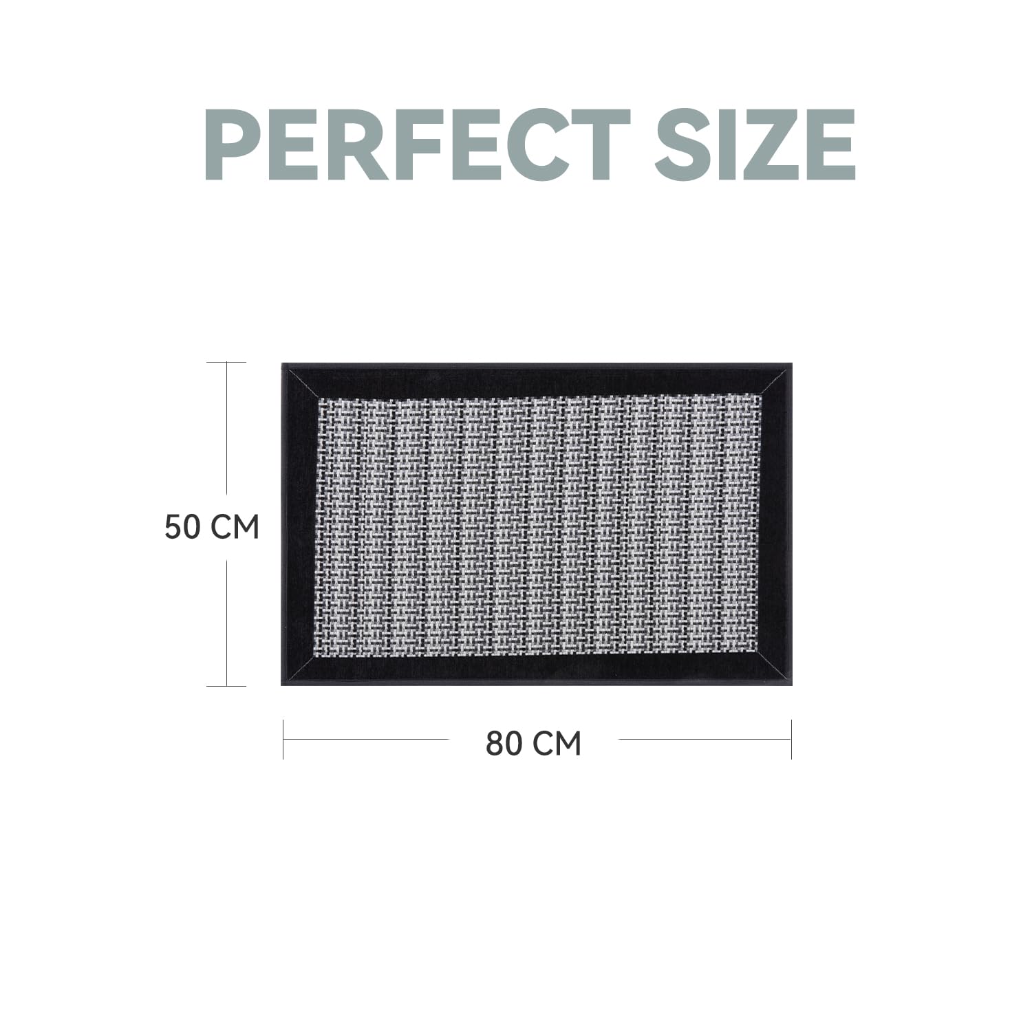 SIXHOME Alfombrillas de Cocina Antideslizantes Lavables Modernas absorbentes y Resistentes a Las Manchas Tapetes y Tapetes 50 * 80cm Negro