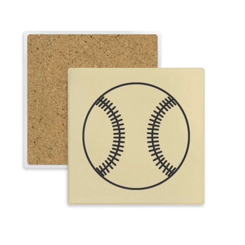 Coaster pierre absorbante baseball sport pour éliminer les traces d'eau sur table