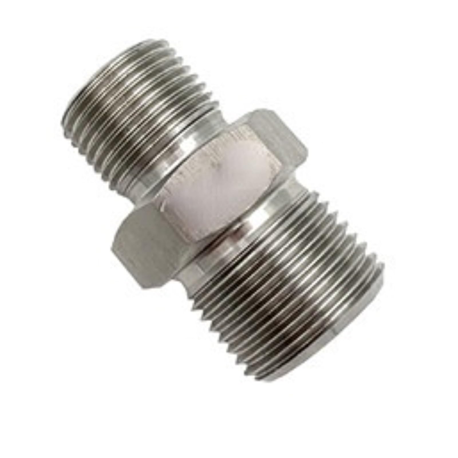 2pc M8-30 Metric Male Reducer Hex Nipple Pipe Fitting Connector - Durable 304 SUS(M30x1.5ToM30x1.5)