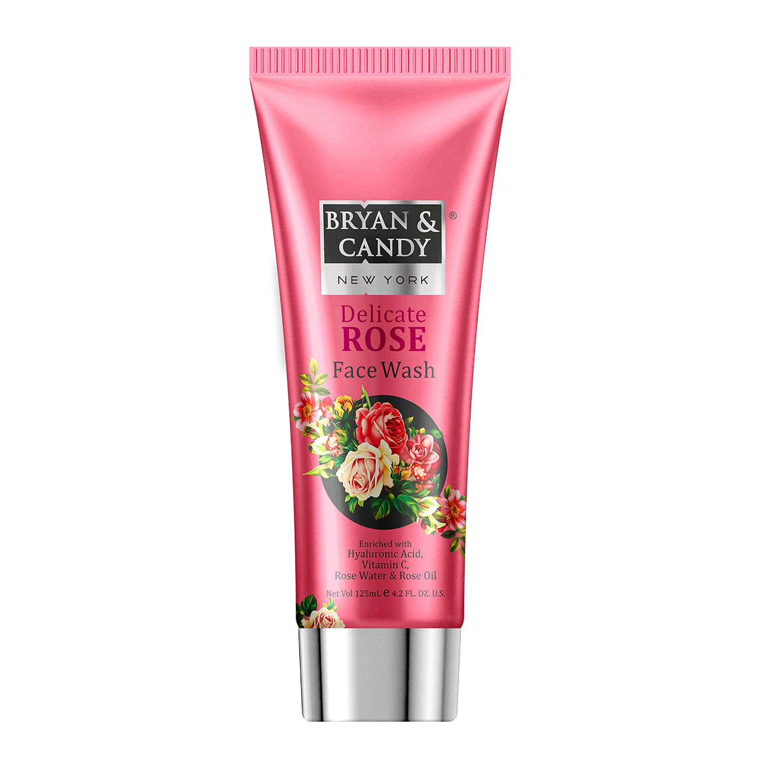 BRYAN & CANDYNew York Delicate Rose Face Wash Enriched with Hyaluronic Acid, Vitamin C, Rose Water & Rose Oil (125 ml)