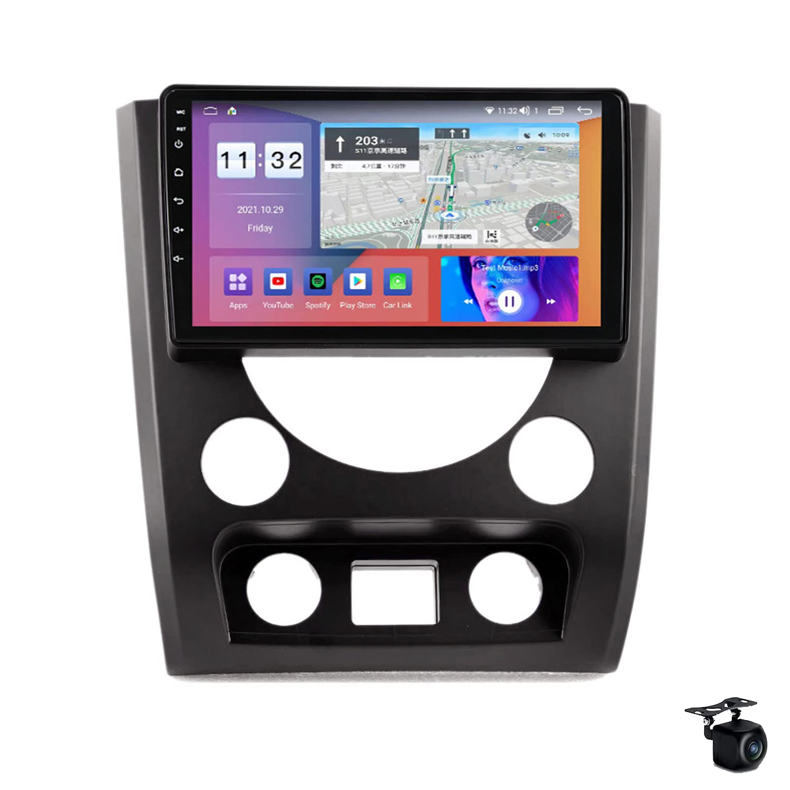 Radio samochodowe stereo z systemem Android 12 podwójne DIN do S-SANGYONG REXTON 2014-2016 9" zintegrowana nawigacja GPS DSP FM BT WiFi SWC 4G 5G Carplay Mirror Link odtwarzacz wideo + kamera cofania