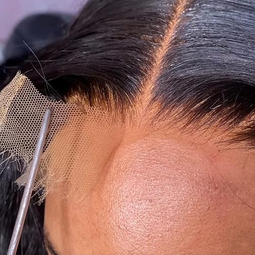 Miniatura 1 de MY SHINY WIGS Cierre de encaje HD similar a la piel, 5 x 5, nudos blanqueados, línea de cabello limpio prearrancada, cabello humano virgen brasileño