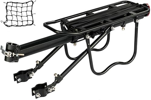 Dirza Portabicicletas trasero portabicicletas de liberación rápida aleación ajustable portabicicletas capacidad 115 libras fácil de instalar negro