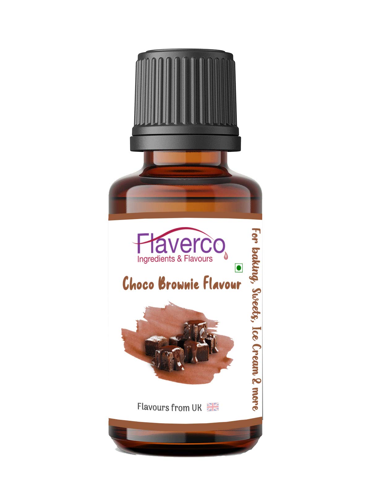 Flaverco Choco Brownie Food Flavour Essence for Baking Cake, Chocolates, Indian Sweets, Ice Cream (30 ml)