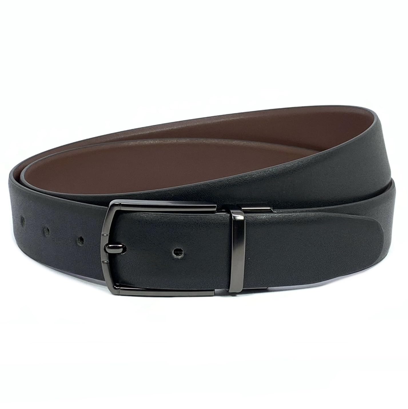 cm Classic MILANOClassic Milano Genuine Leather Reversible Belt for Men | Black & Brown or Tan Formal Belt for Business or Office Wear | Men's Leather Belt
