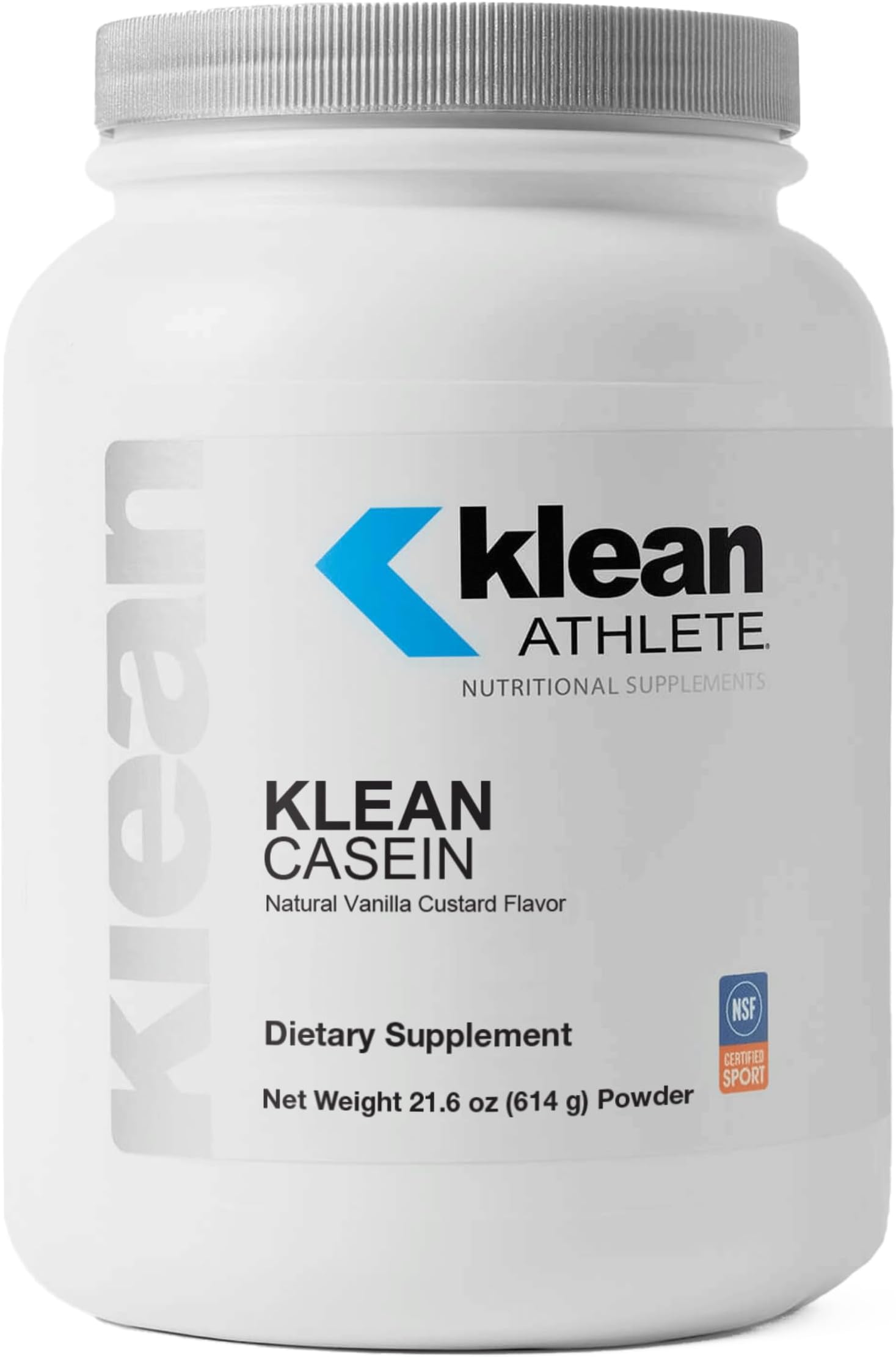 Klean Athlete | Klean Casein Protein | Designed to Help with Recovery and Reduce Muscle Breakdown.* | NSF Certified for Sport | 21.6 Ounces | Natural Vanilla Custard Flavor