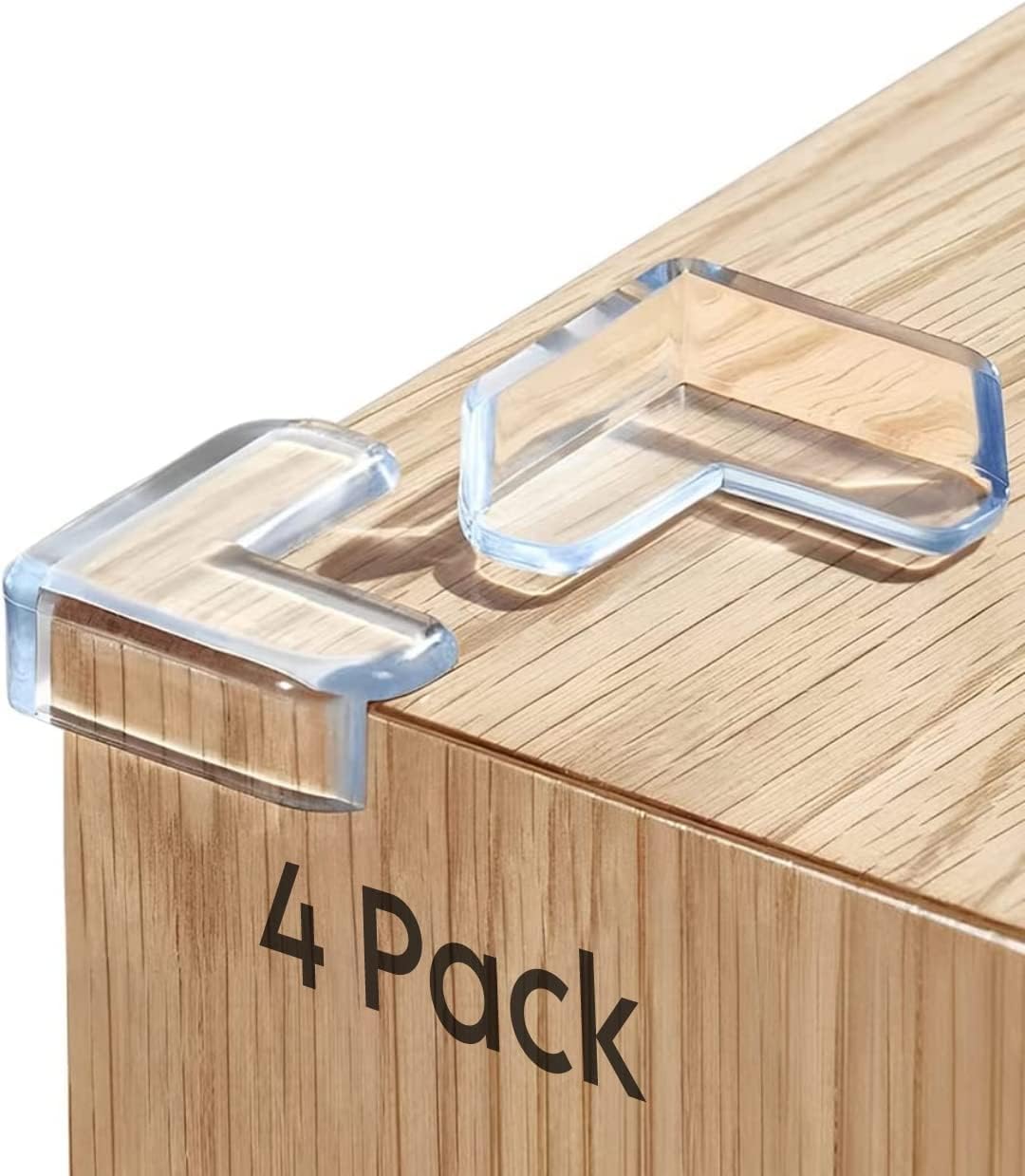 KHAMKARI Silicon Corner Protector for Sharp Edges, Bed Corners Edge Protector for Furniture, Baby Proofing Edge & Corner Guards (Pack of 4)