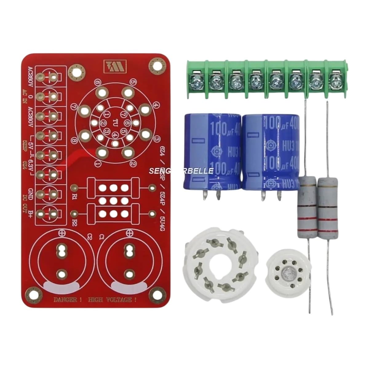 HiFi Tube Preamplifier/Phono Rectifier Suppli Board Kit for 6Z4/5Z3P/5Z4P/5Ar4 Tube