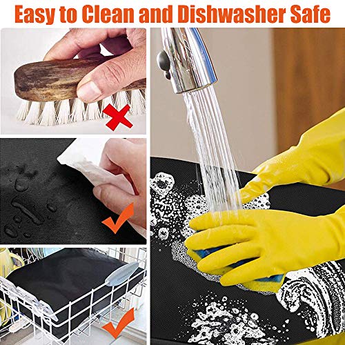 ACMETOP 6 Pack Large Grill Mat, Non Stick BBQ Grill Mat, Reusable Grill Mats with Two Oil Brushes, Easy to Clean Barbecue Grilling Accessories for Gas, Charcoal, Electric Grill - 19.69 x 15.75 Inch - Thumbnail 7