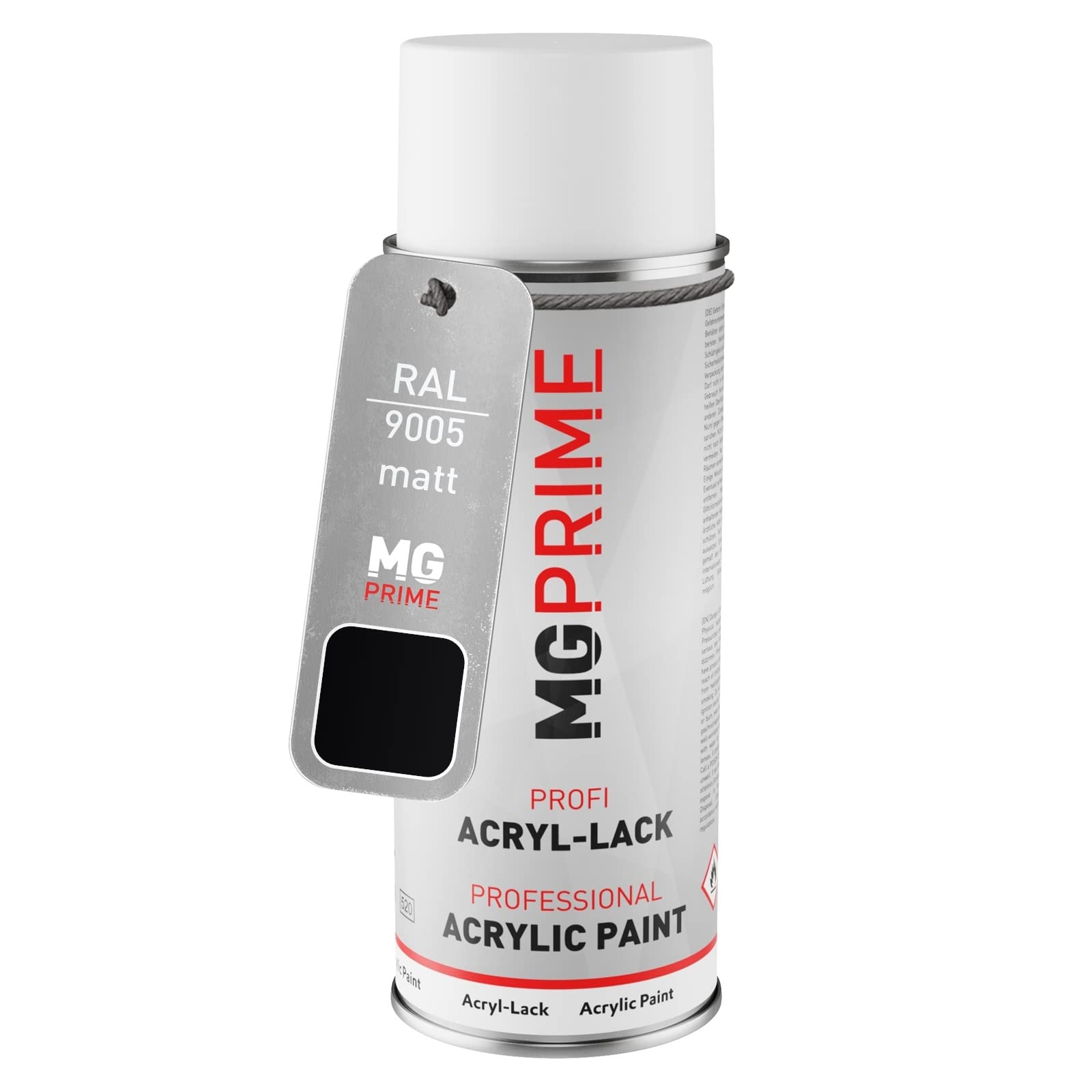 Mg Prime Jet Black Ral 9005 /Tiefschwarz Spray Can 400 Ml Mat Quick-Drying
