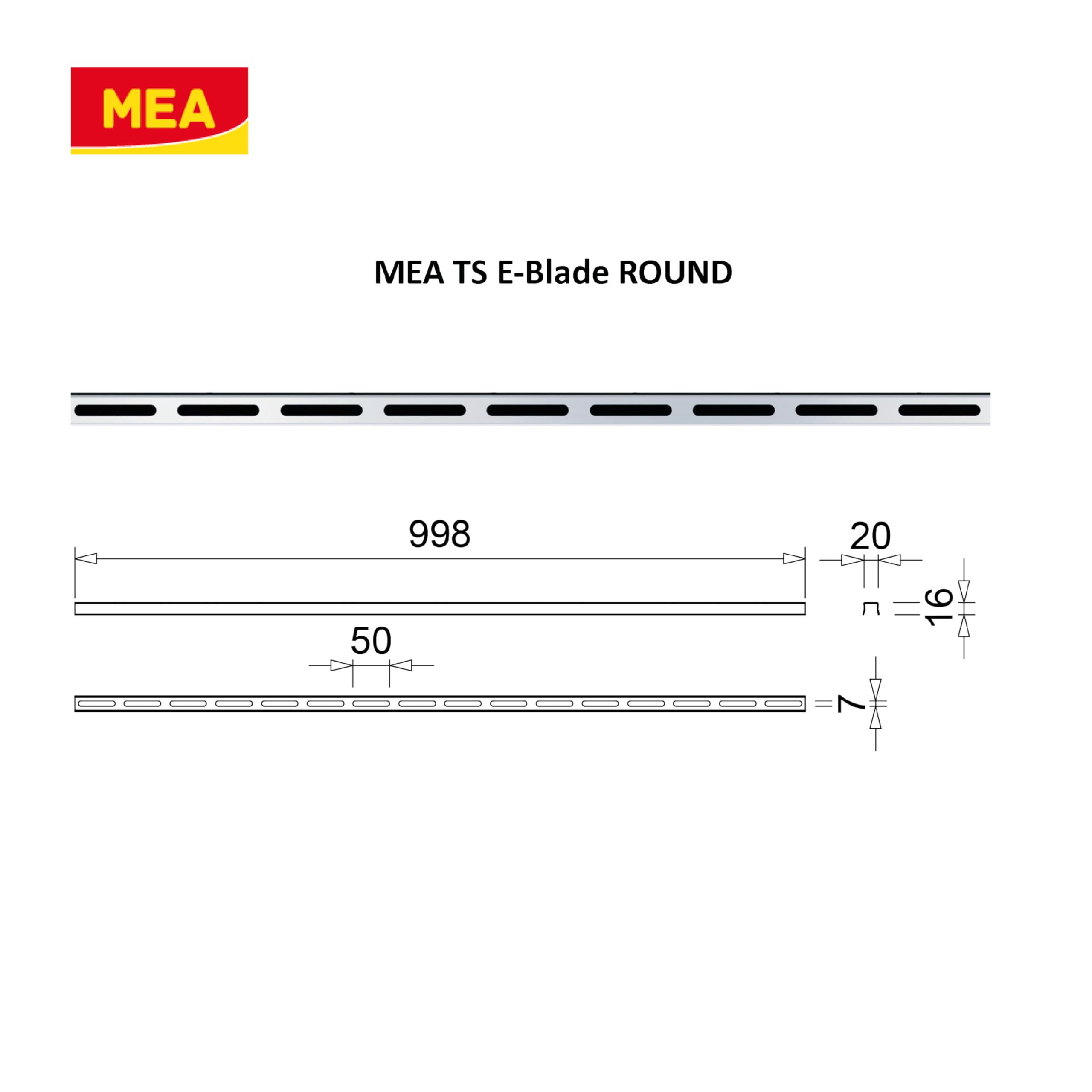 MEA Pack de 9 Caniveaux Extérieurs MEAPARK – Grille à Fente en PP Recyclé + Profil E-Blade R en INOX – Drainage Terrasse, Piscine, Jardin – Classe A15 Piéton – Largeur utile 10 cm