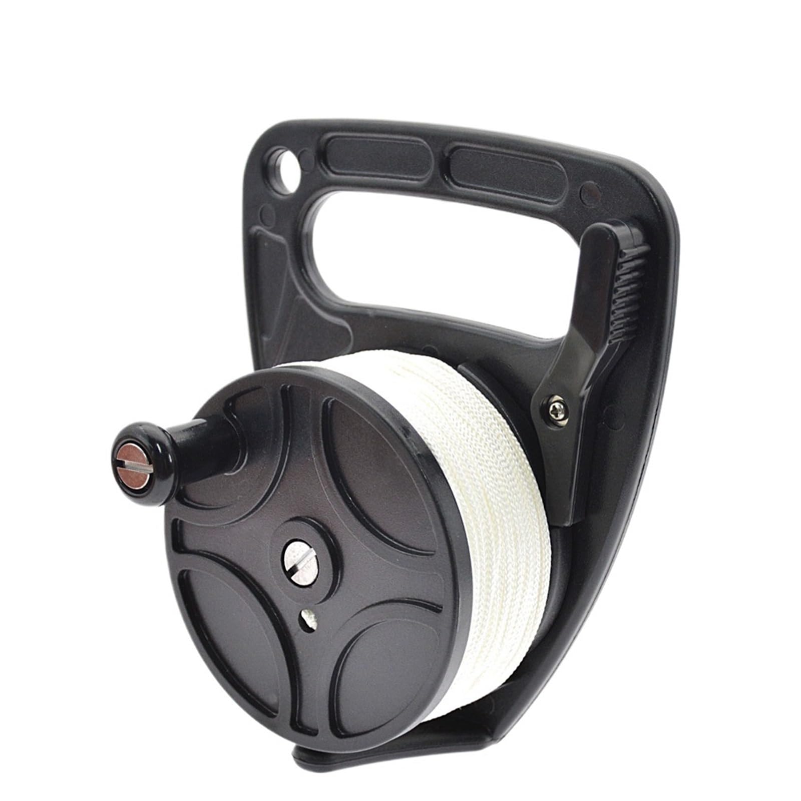 Dive Finger Reel, Cave Diving Reel Handheld Scuba Wreck Drift Snorkeling Multicolor(Black Reel-83 M)
