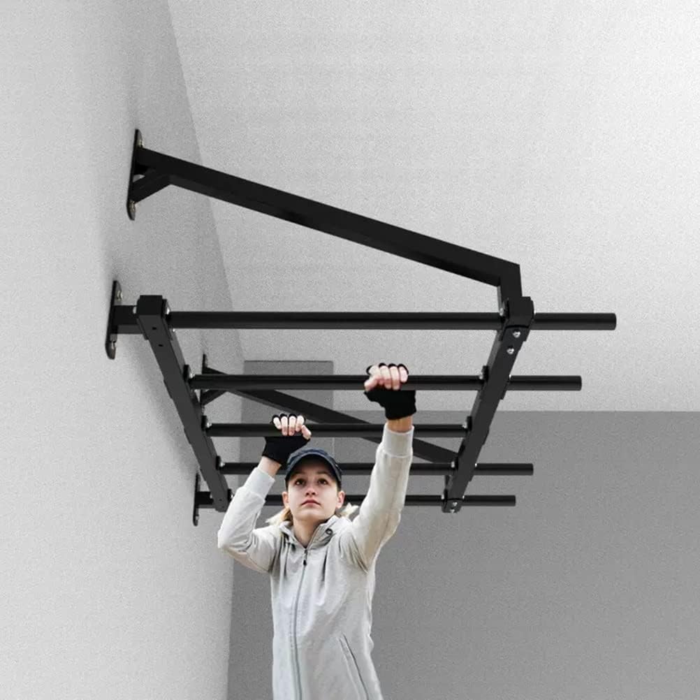 Wall-Mounted Pull-Up Bars/Climbing Frames, Home Gym Corridor Steel Exercise Bars, Multifunctional Strength Training Equipment