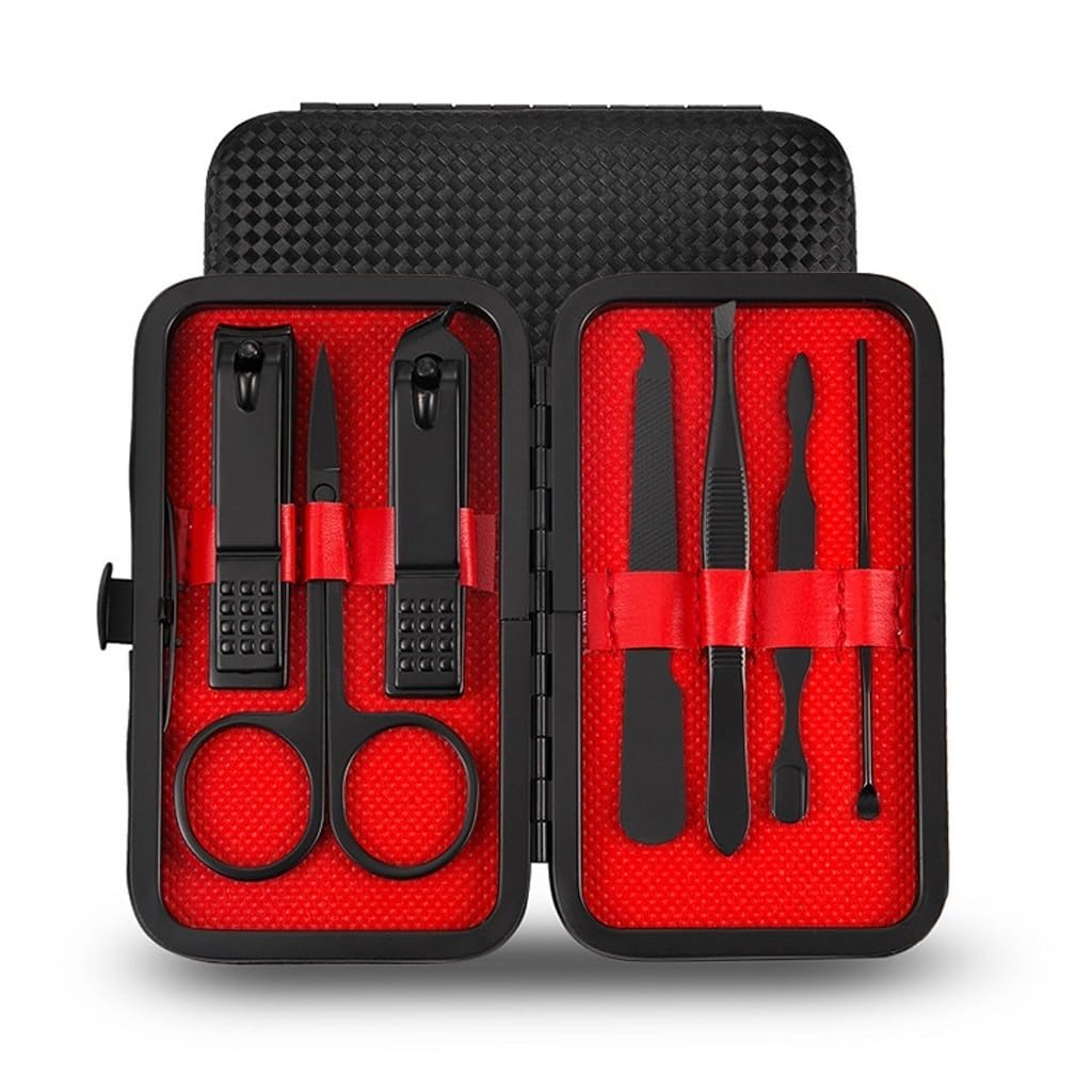Folding Leather Buckle 12 Nail Clipper Set Art Tools Portable Clippers
