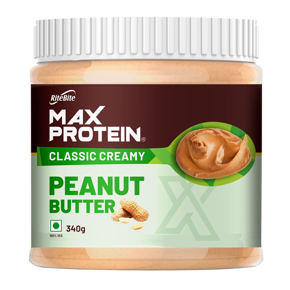 Ritebite Max Protein Peanut Spread - Classic Creamy Peanut Butter (340 g) - High Protein | High Fiber | Gluten Free | Vegan | No Preservatives | All Natural (B08Z41BSS4) Amazon Price History, Amazon Price Tracker