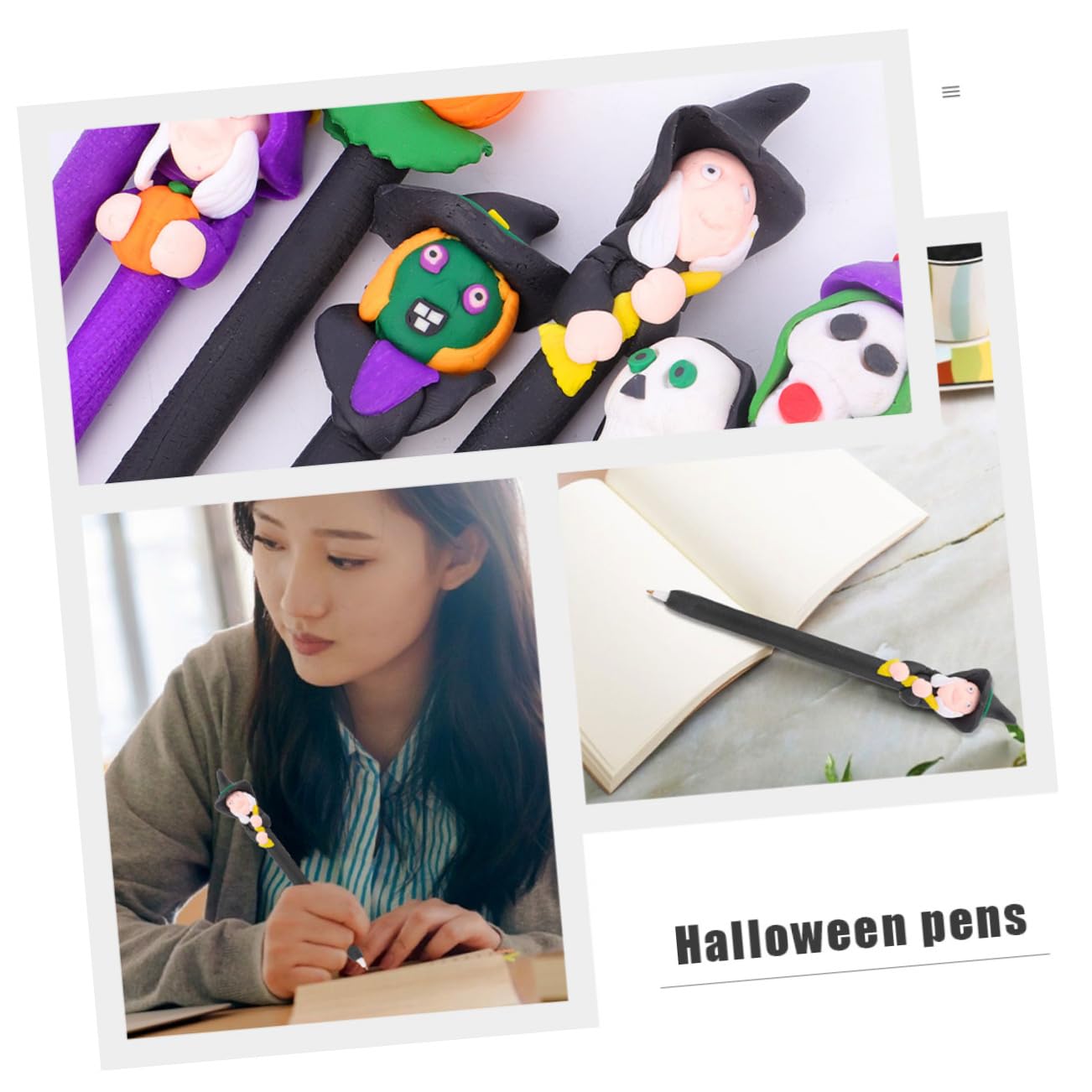 SHINEOFI 36pièces Stylos Bille Halloween Créatifs De Stylos De Scolarité Multi-fonctions Couleurs Aléatoires Pour Fêtes Et Écriture