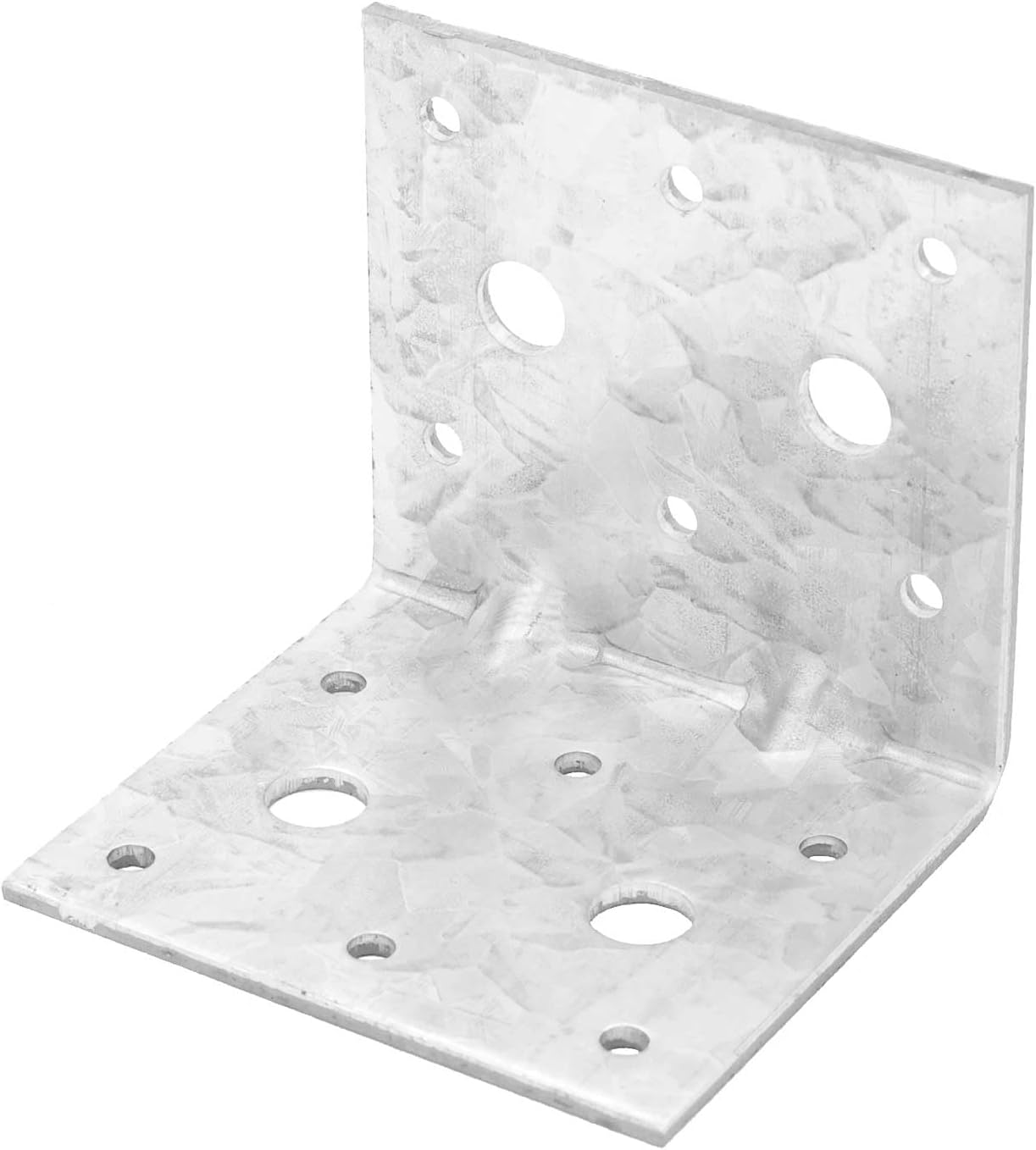 10-Pack L-Shaped Right Angle Brackets - 12 Gauge Powder-Coated Steel for Wooden Frames, DIY Shelves, Chairs, Heavy Duty Corner Brace Set
