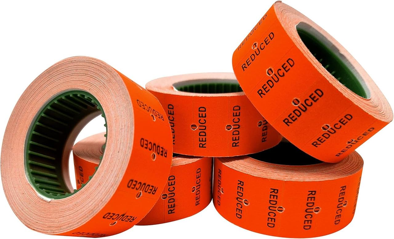 JIO Price Gun Labels CT1 21 x 12 mm – Reduce – 10 Rolls