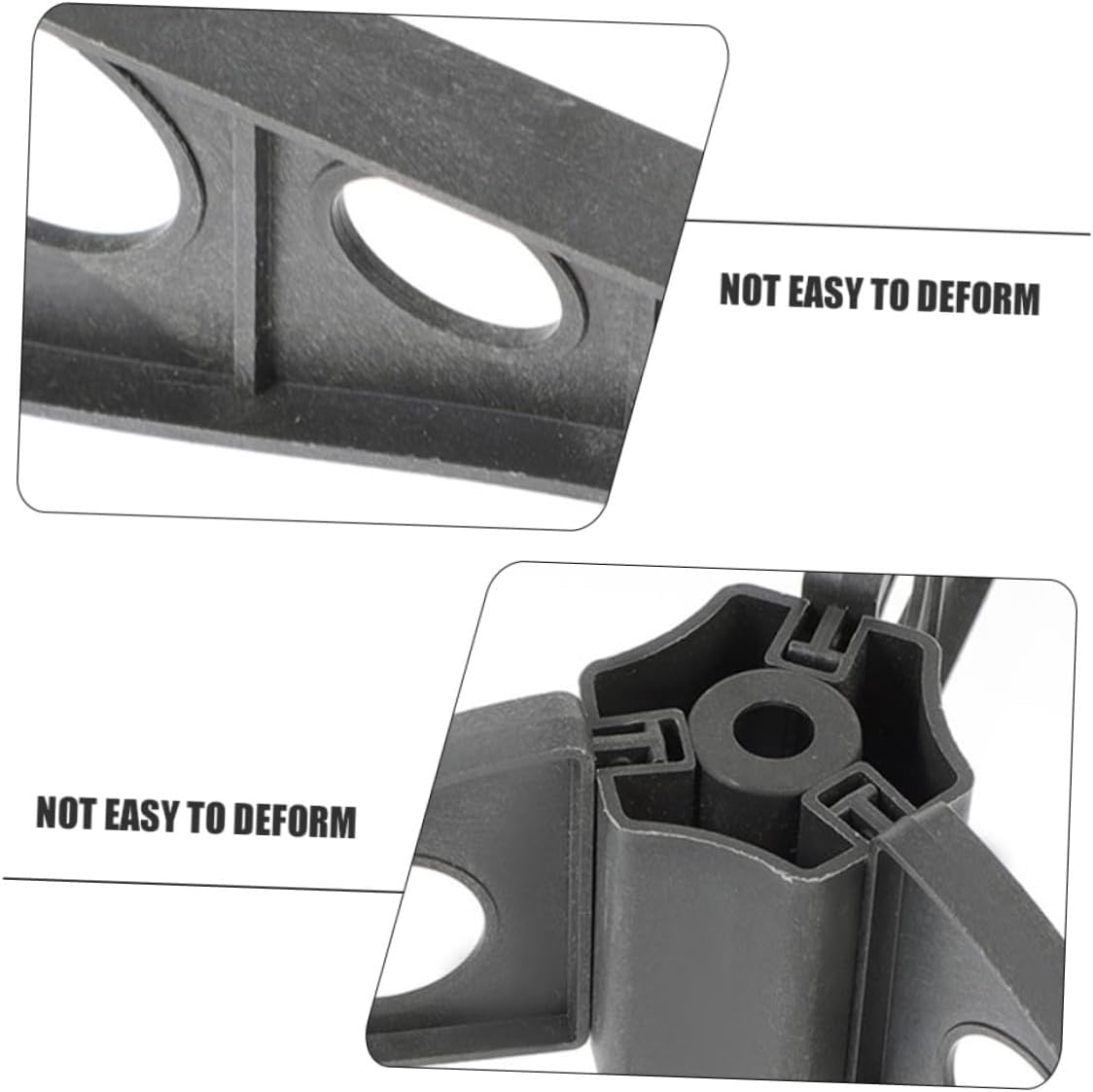 10pcs Black Christmas Tree Stand Stable Plastic Support Holder for Artificial Trees Xmas Supplies Tabletop Base Bracket Prevents Tilting and Shaking