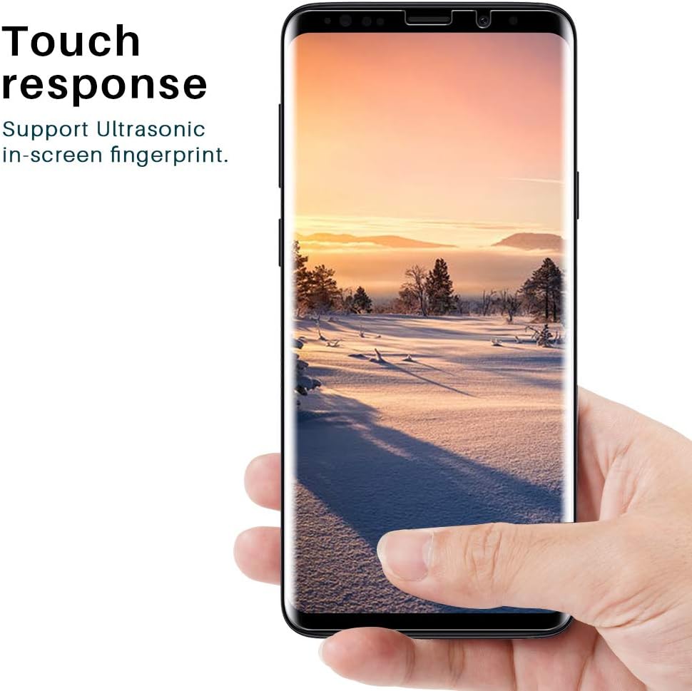 [2+3 Pack] LϟK Designed for Samsung Galaxy S9 Plus, 2 Pack Flexible TPU Screen Protector and 3 Pack Camera Lens Protector Locate Tool Precise Alignment Full Coverage, Case Friendly